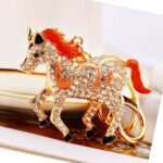 crystal diamond pony keychain