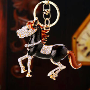 Home elegant pony keychain keyring for car bag, personal accessories