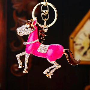 elegant pony keychain keyring for car bag, personal accessories