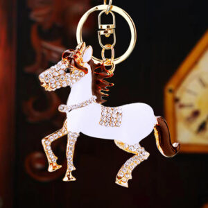 elegant pony keychain keyring for car bag, personal accessories
